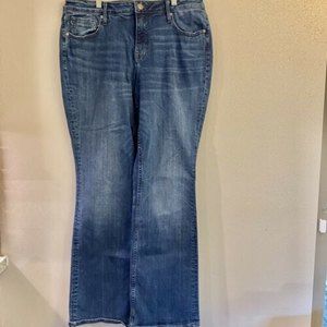 Vigoss Jeans Size 14 Classic Fit Jagger Boot Cut bootcut Denim Medium Wash Blue